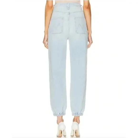 MOTHER Denim The Wrapper Patch Springy Ankle Pants in Chill Pill - Picture 2 of 8